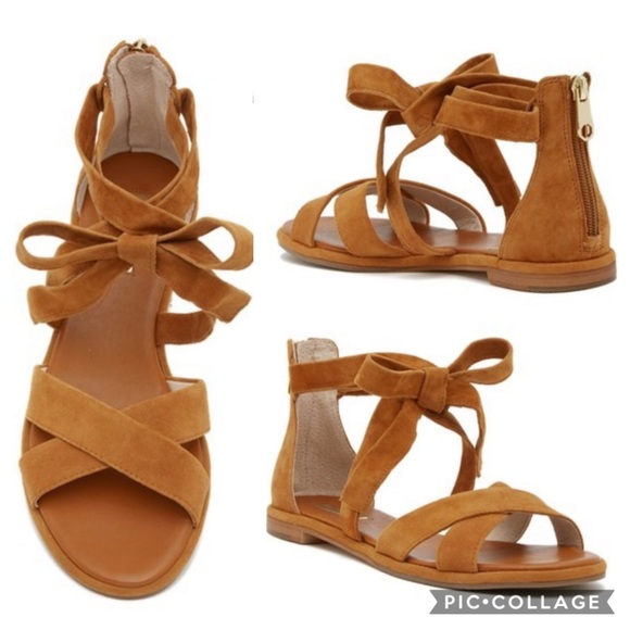 Louise et Cie Shoes - Louise et Cie Clover Kidsuede Brown Sandals Sz 7.5
